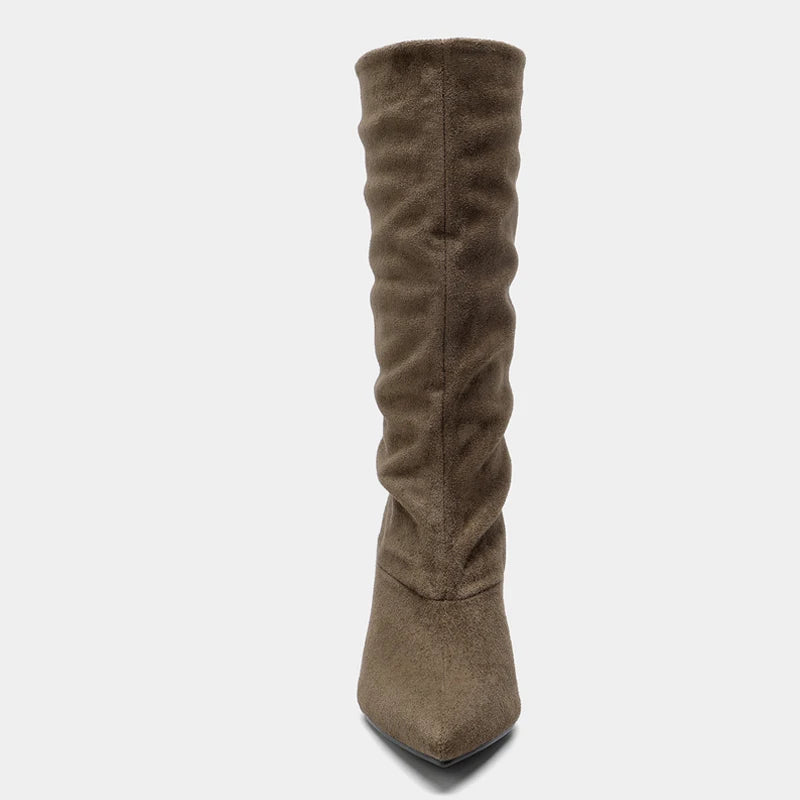 Stivaletti donna Liyke effetto suede con gambale morbido