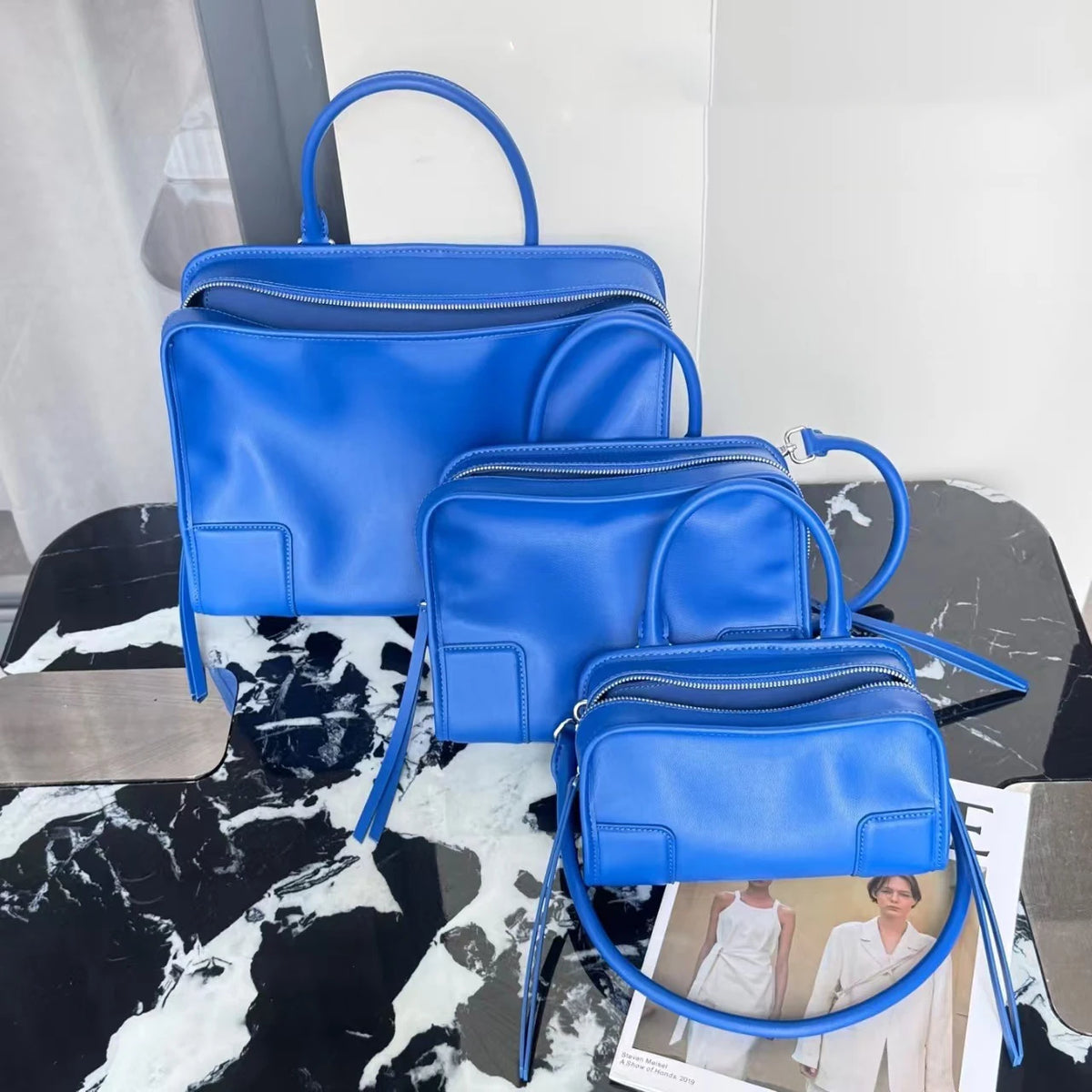 2026 Luxury Brand Design Women Shoulder Bags Top Quality Genuine Leather Women Handbags Fashion Street Style Bowling Bags Woman