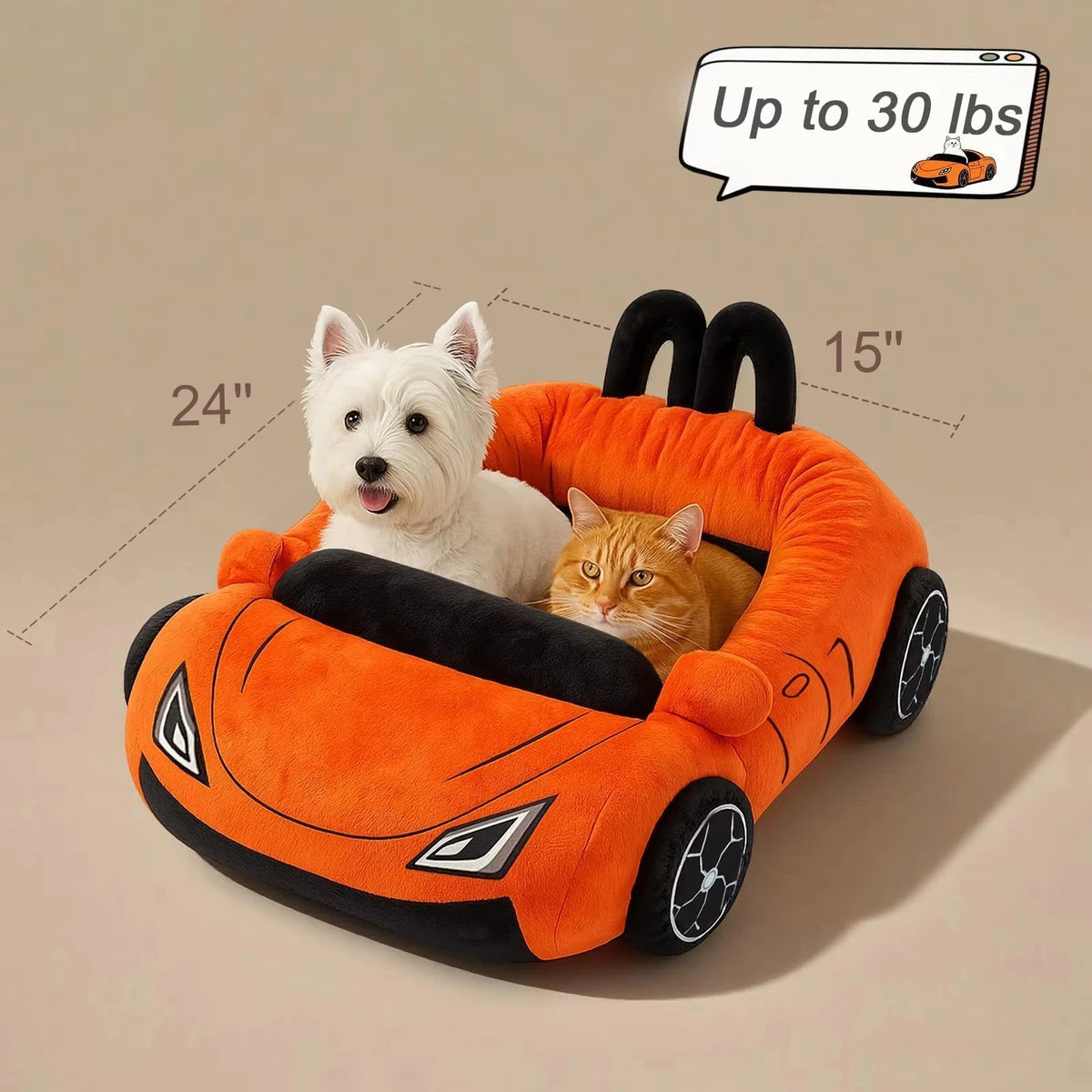 Jolis lits pour chats et chatons, doux et confortables, avec coussin, lavables, tapis pour animaux, pour chiots et chatons, jouets pour chats en forme de supercars amusantes