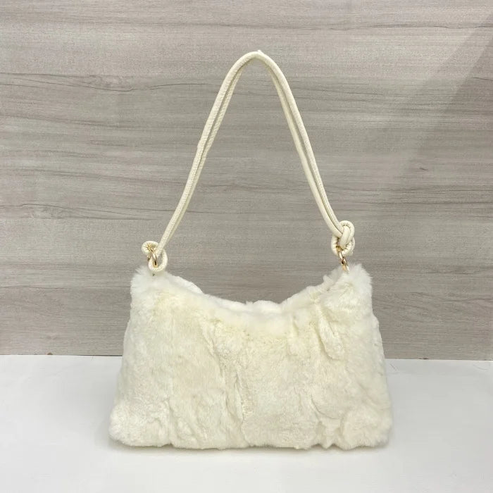 NEW Women Winter Real rabbit Fur Handbag Luxury Genuine rabbit Fur Party Bag Tote Designer High Quality Real Fur Handbags Female
