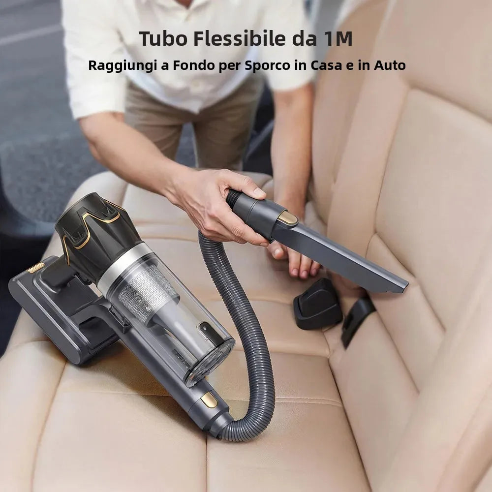 COTIAR Kabelloser Staubsauger V30 PRO 800W Leistungsstarke 75kPa Saugkraft 95 Min Laufzeit Handstaubsauger Haushaltsgerät Tragbar Abnehmbarer Akku