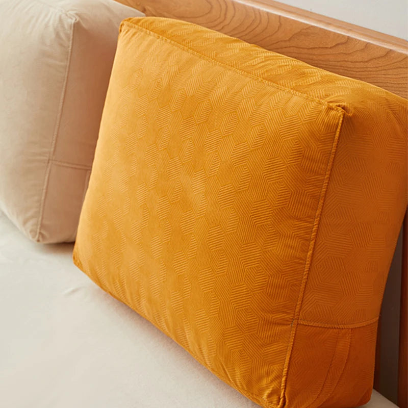 Rectangular Sofa Pillowcase Back Cushion Cover Fleece Fabric Nordic Home Living Room Decorate Lumbar Pillow Case Unstuffed