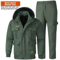 Men's Sets Winter Jackets and Pants Thicken Fluff Lining Warm Puffer Jacket Outdoor Pants Windproof Climbing Ski 2 Pcs