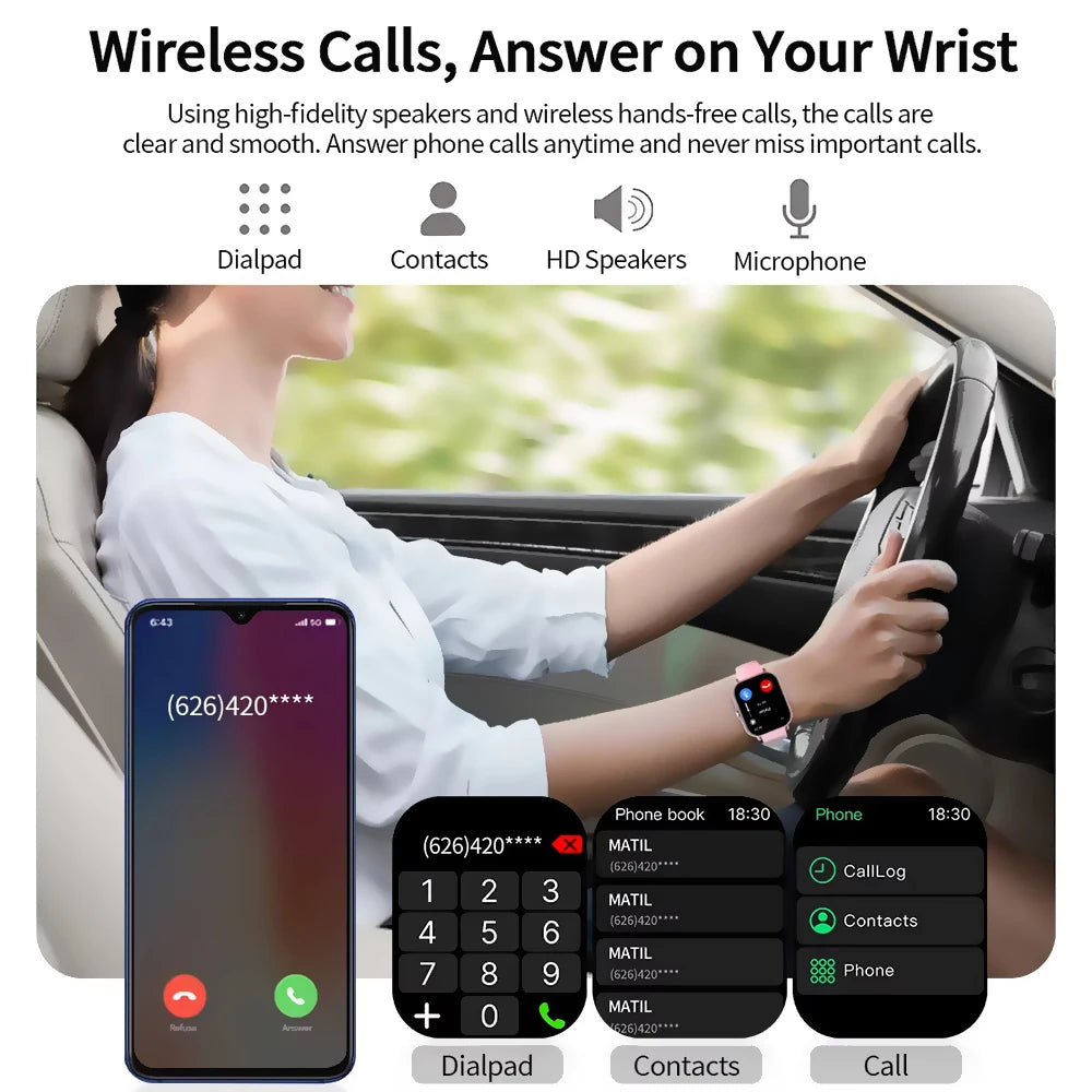 2027 New 1.83"Screen Smart Watch for Men Women Gift Full Touch Screen Sports Fitness Watch Bluetooth Call Digital Smartwatch H10