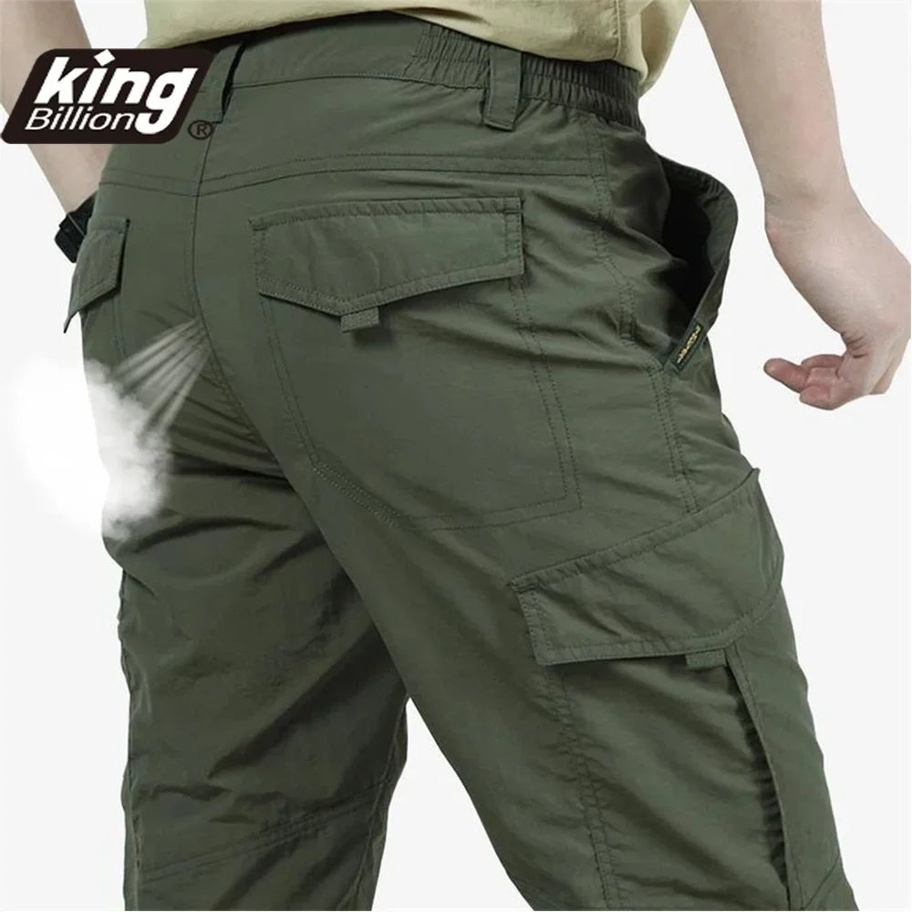 Men's Breathable Summer Casual Army Military Long Trousers Lightweight Tactical Pants Male Waterproof Quick Dry Cargo Pants