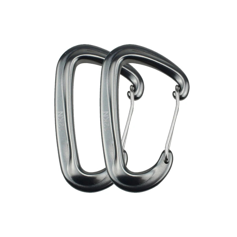 D-Shaped Aluminum Carabiner for Outdoor Gear