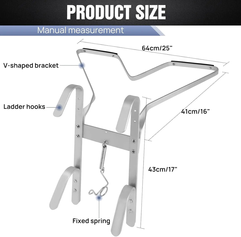 BRIEFNESS Universal Ladder Standoff, Anti-Slip Stabilizer, Universal V/I-Shaped Corner Stay with Non-Slip Design, Easy to Install