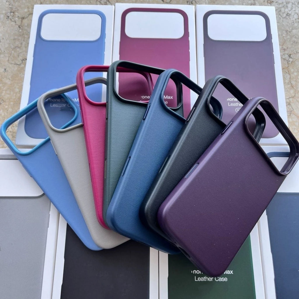 Official Magnetic Leather White Animation Case for Apple iPhone 18 17 Pro Max 18P Original MacSafe for MagSafe Cover Accessories