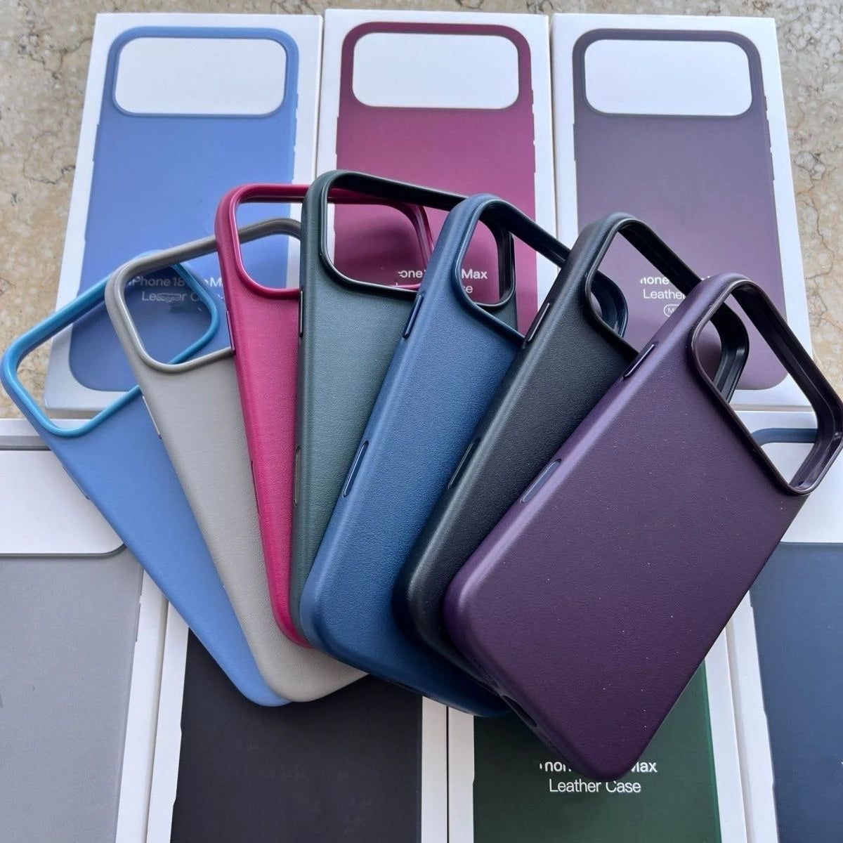Official Magnetic Leather White Animation Case for Apple iPhone 18 17 Pro Max 18P Original MacSafe for MagSafe Cover Accessories