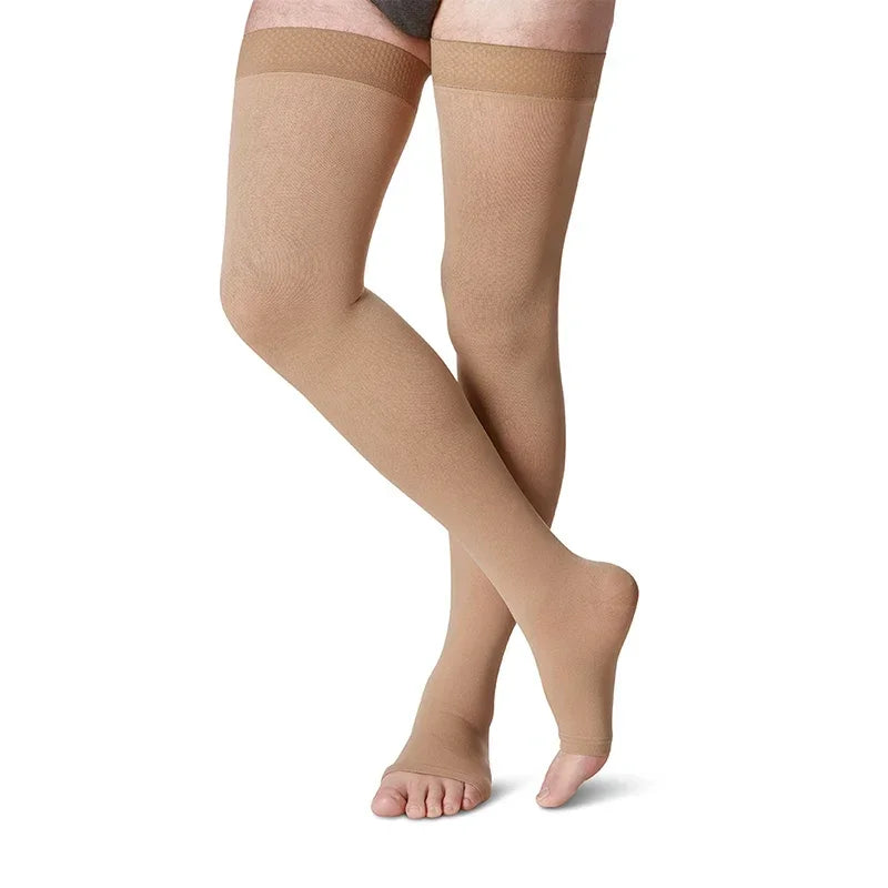 40–50 mmHg Kompressionsstrümpfe für Herren, oberschenkelhoch – ideal für Medizin, Pflege, Wandern, Krampfadern, Flugreisen, Laufen und Fitness