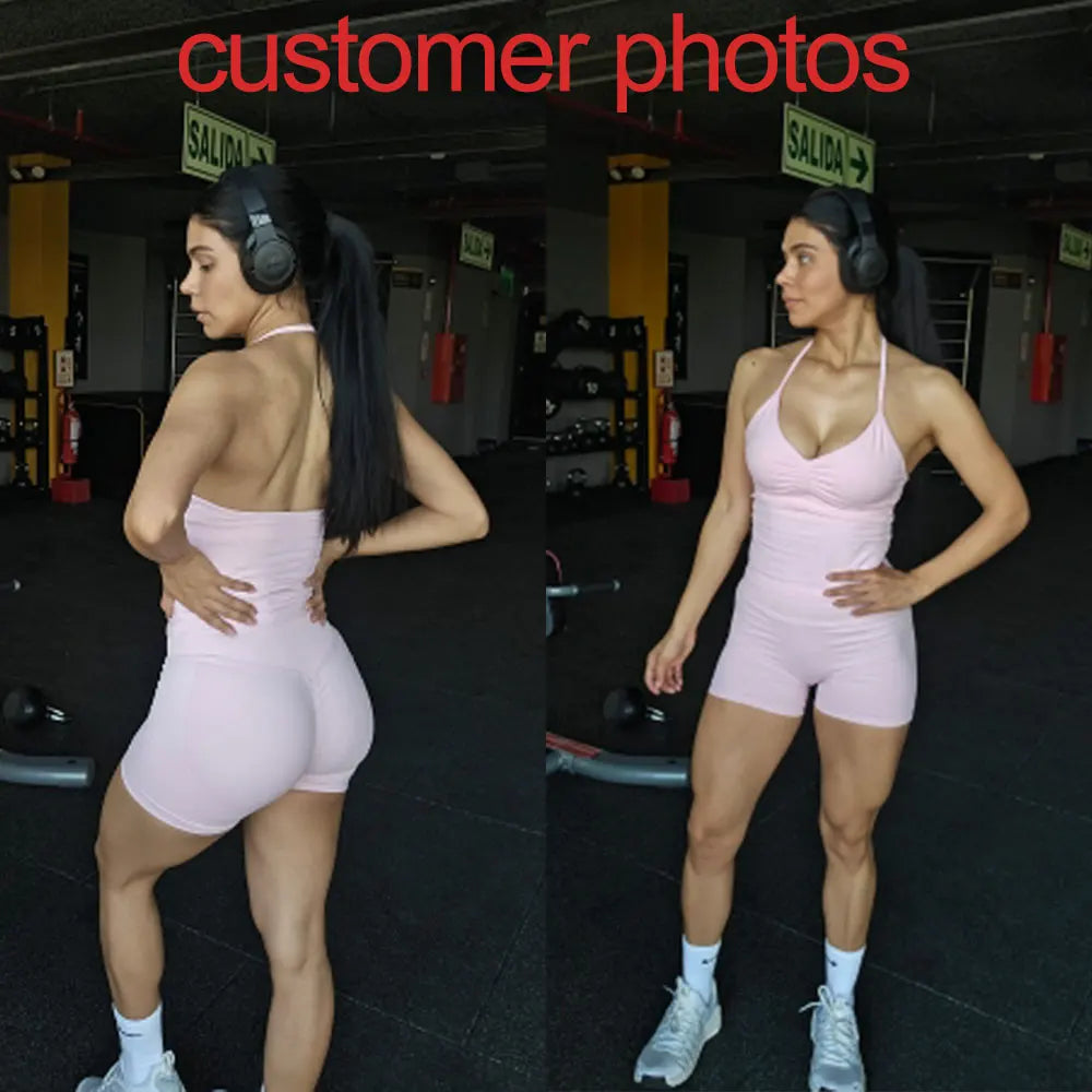 Women’s Seamless Strappy Longline Yoga Top