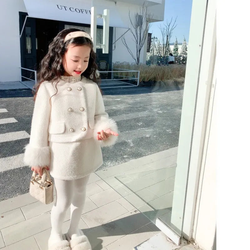 Girls’ Two-Piece Jacket and Skirt Set