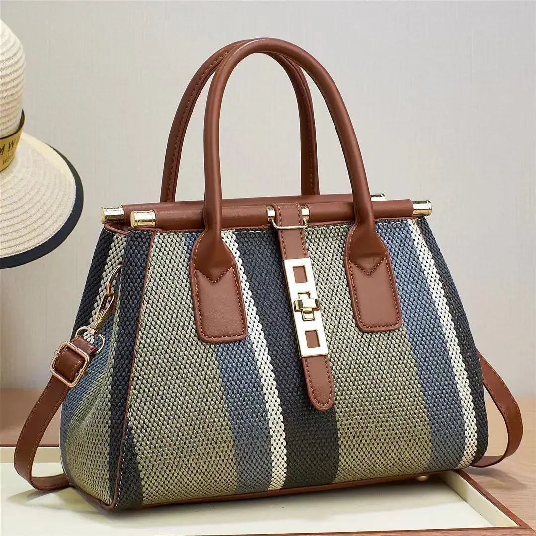 Women's Handbags, High-End Niche Classics, Versatile One-Shoulder Crossbody Bags, Large-Capacity Embossed Braided Textures