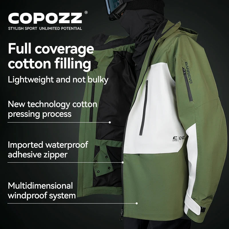 Giacca da sci COPOZZ 24304 con cappuccio