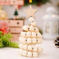 Adornos de decoración navideña, árbol de Navidad creativo de gama alta con cuentas de madera nórdicas, adorno de escritorio, árbol de Navidad artificial