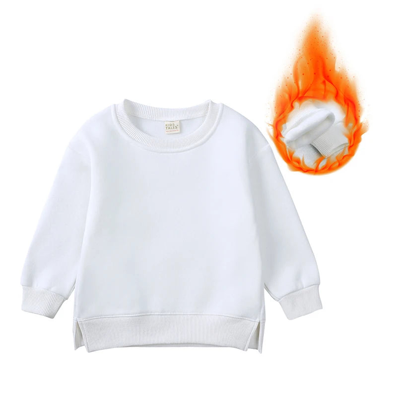 Customized Baby Kids Boy Girl Sweatshirt Add Your Logo Text Long Sleeve Cotton Fleece DIY Pullover Hoodie Tops Toddler Clothes