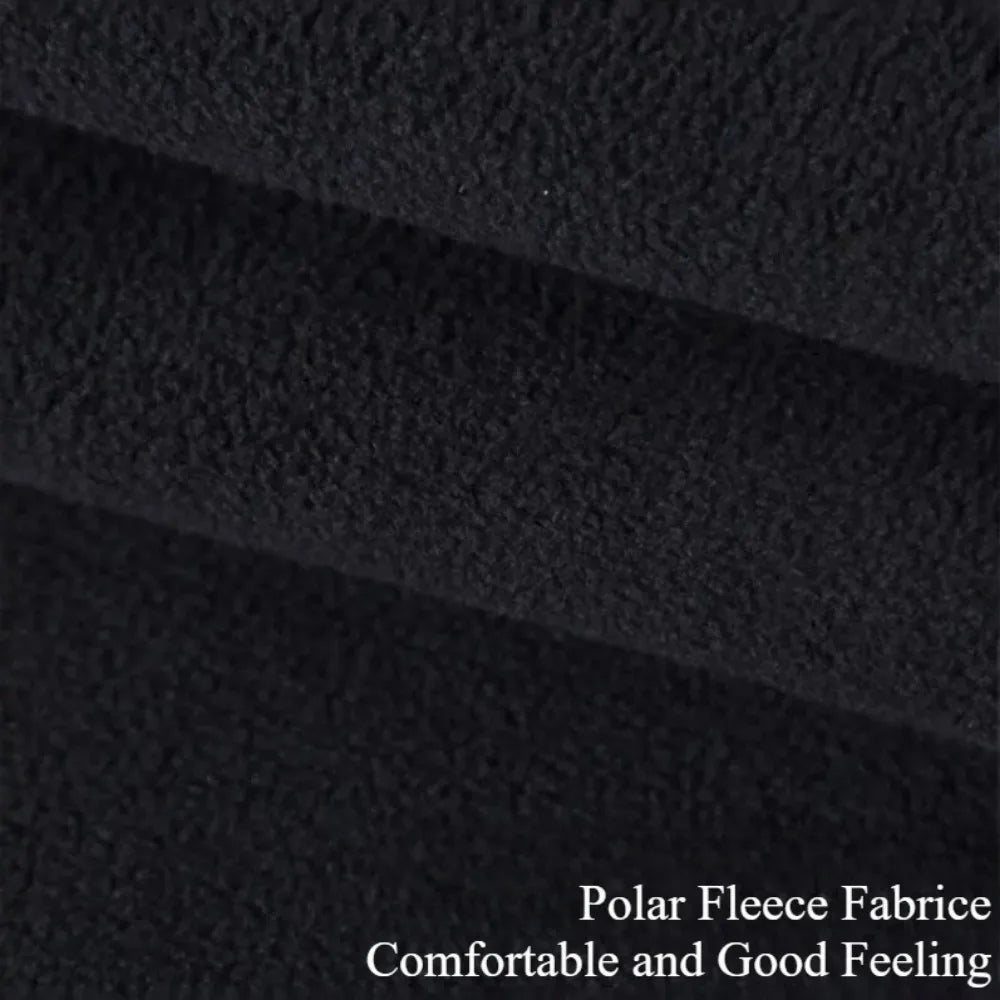 Men's Polar Fleece Outdoor Warm Breathable Tactical Zipper Standing Neck Long Sleeves Casual Solid Color Sweatshirt