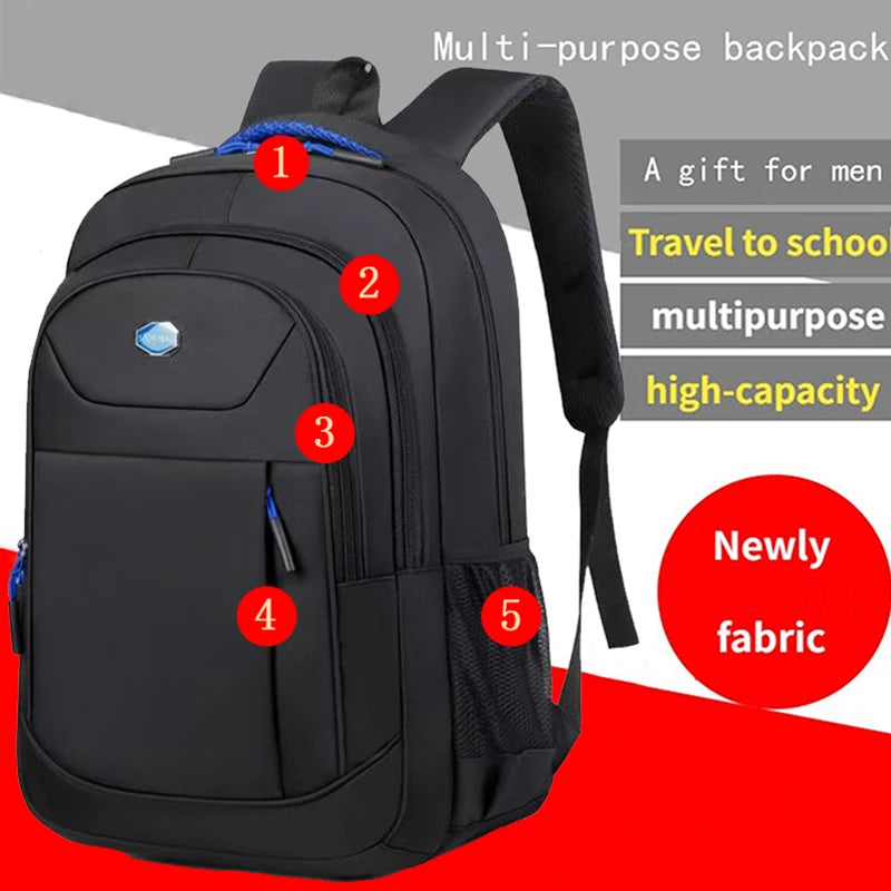 Doppelt schulteriger Rucksack für Herren und Damen – einfarbig – für Beruf, Reisen, Geschäftsreisen, Pendeln und Freizeit