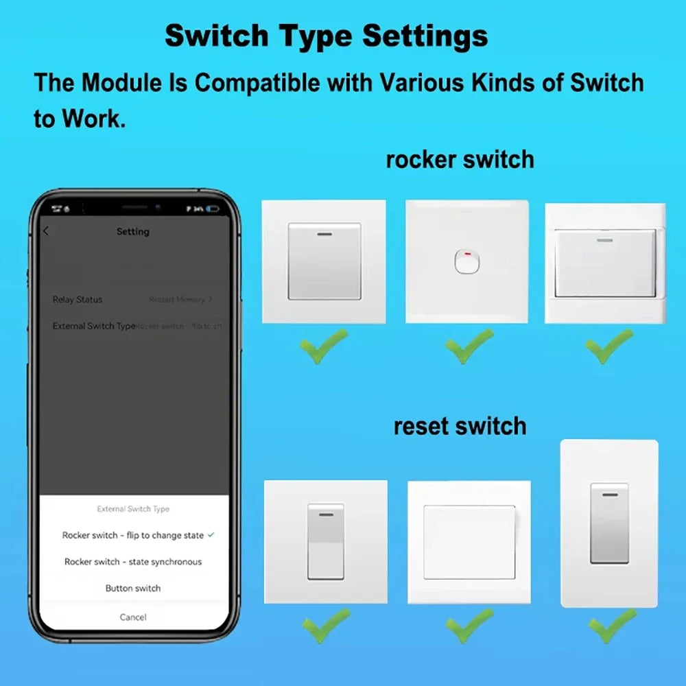 Tuya Dry Contact WiFi Zigbee Smart Switch Module 10A Smart Home DIY Breaker Relay DC 5-40V Work with Google Home Assistant Alexa