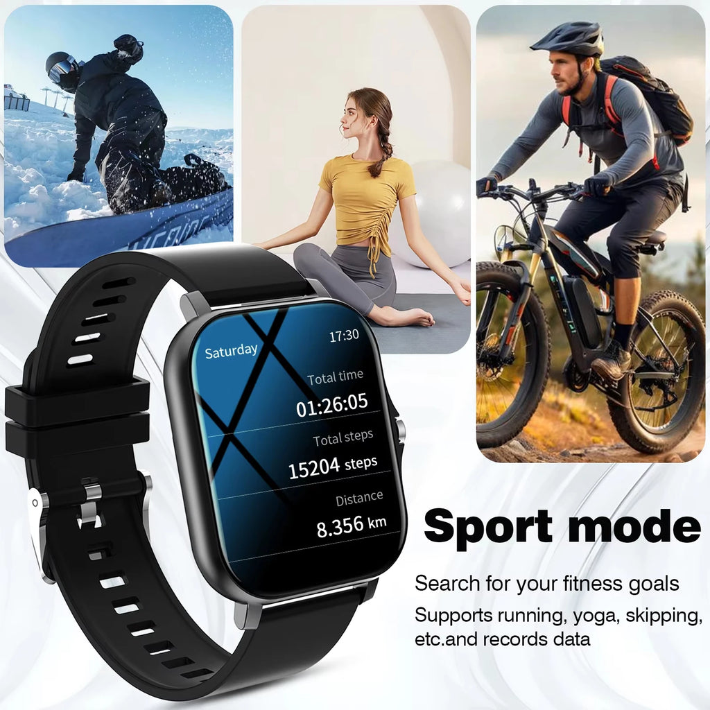 LAXASFIT 2025 New Smart Watch for Men Women Gift Full Touch Screen Sports Fitness Watch Bluetooth Call Digital Smartwatch