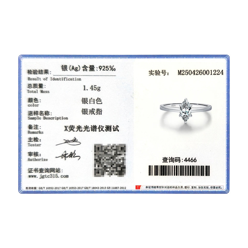 Anillo MODIAN D Color con moissanita romboidal talla marquesa, plata de ley 925, lujo, para mujer, boda, joyería fina y regalos