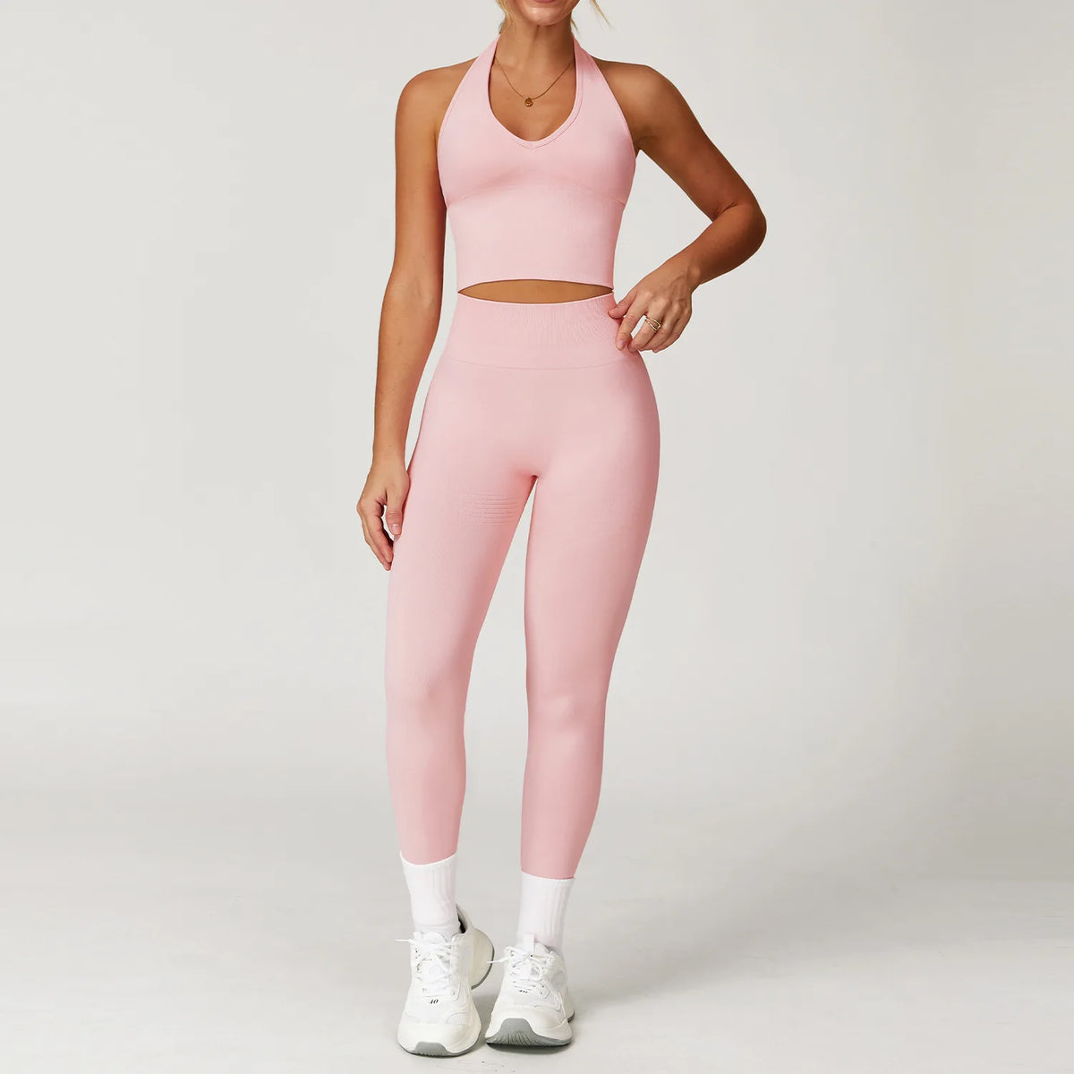 Conjunto de yoga de mujer, top y leggings