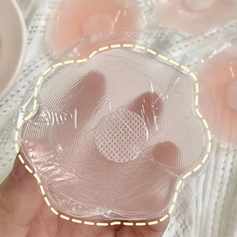 Nuevo cubrepezones reutilizable de silicona para mujer, adhesivo para sujetador, pétalos para el pecho, sujetador sin tirantes, copas invisibles y cubrepezones adhesivos para ropa íntima