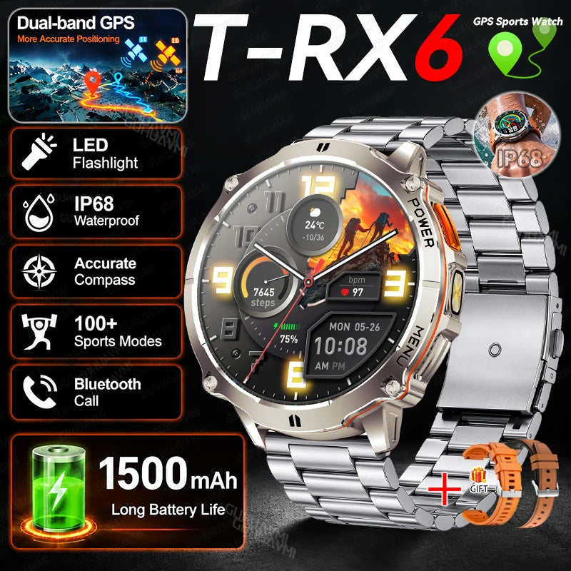 T-RX6 Ultra GPS Sports Smartwatch with Compass