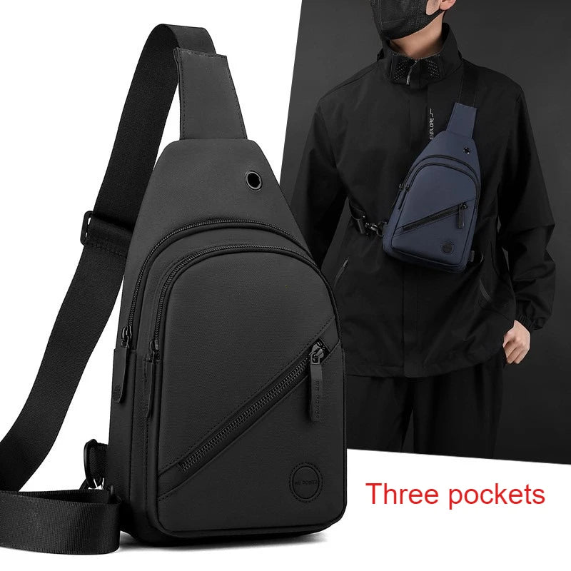 Nylon Men’s Chest Bag for Hiking and Daily Use