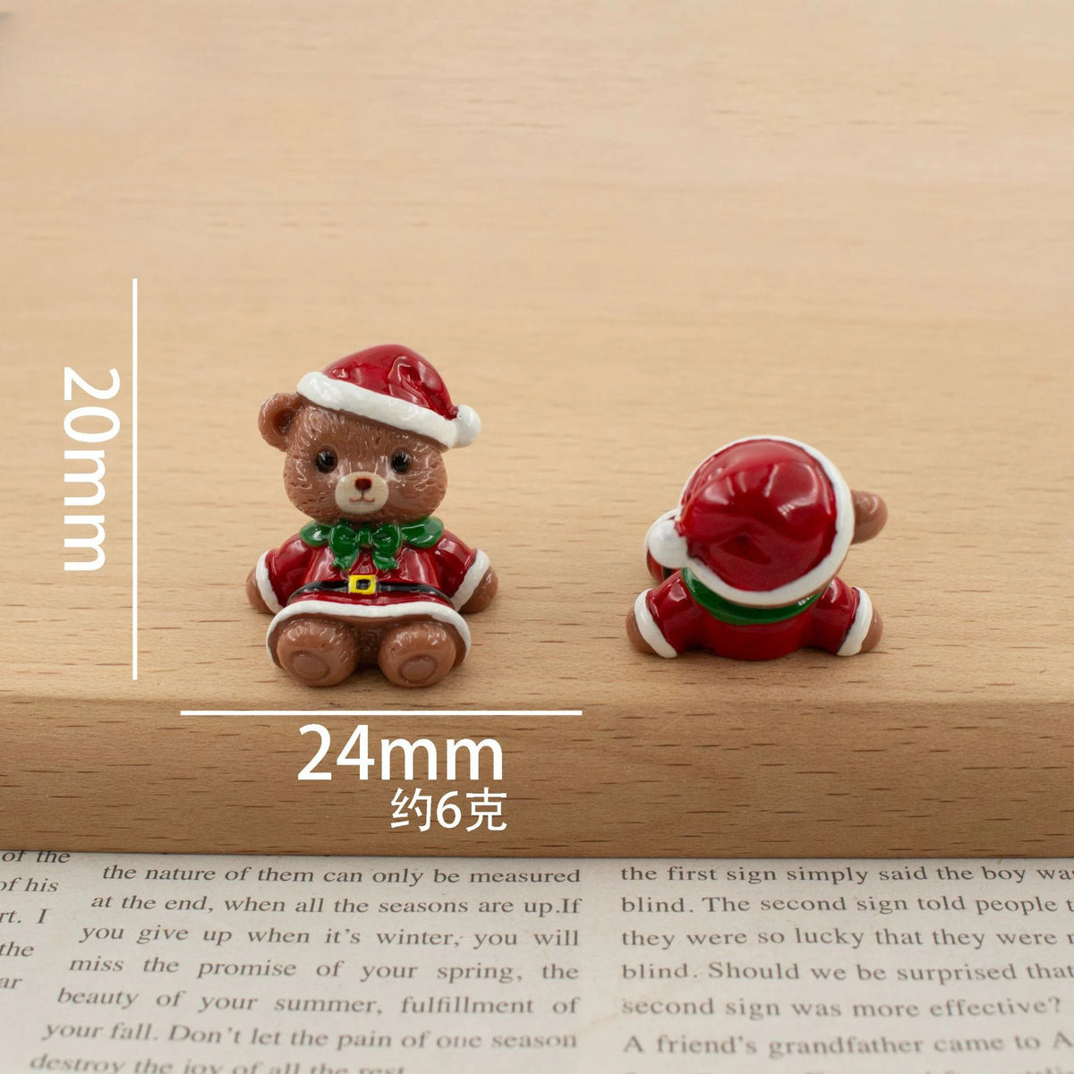 100pcs Wholesale Resin 3D Christmas Tree Gift Snowman DIY Accessories for Keychain Dollhouse Decor Miniature Craft