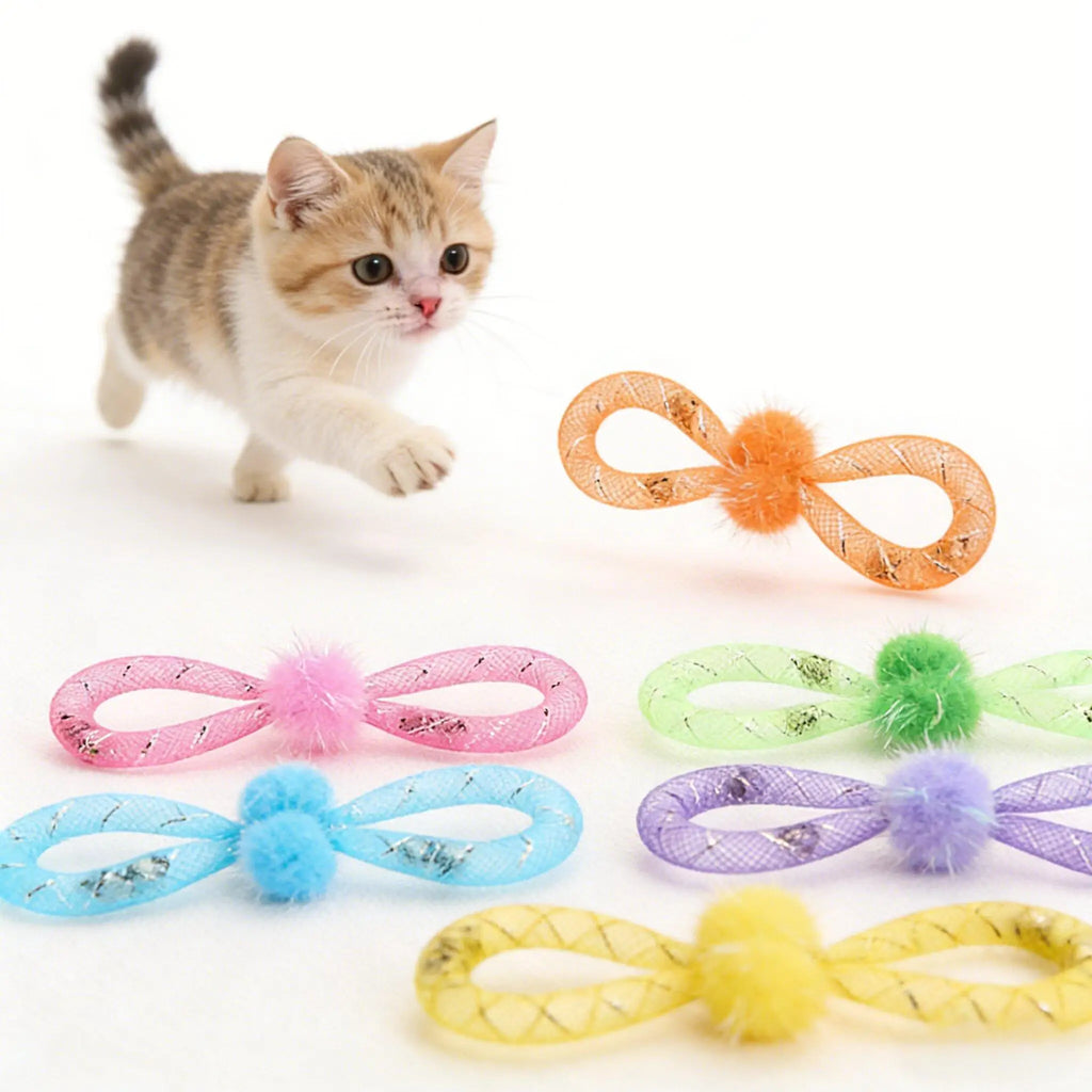 Pet Toy, Cat Teaser Toy with Bell, Interactive Cat Toy for Independent Play and Boredom Relief, Scratch- and Bite-Resistant