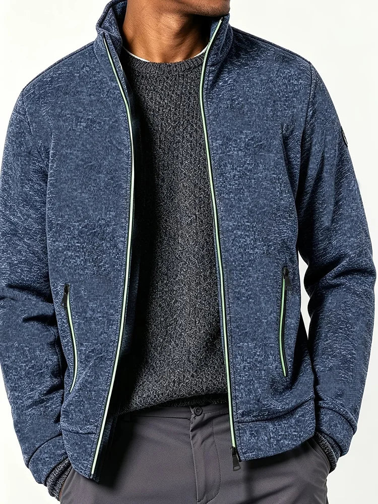 Autumn Men's Jacket Stand Collar Long Sleeve Zipper Sweatshirt  Slim Fit Casual Comfortable Soft Fabric Fashion Outerwear