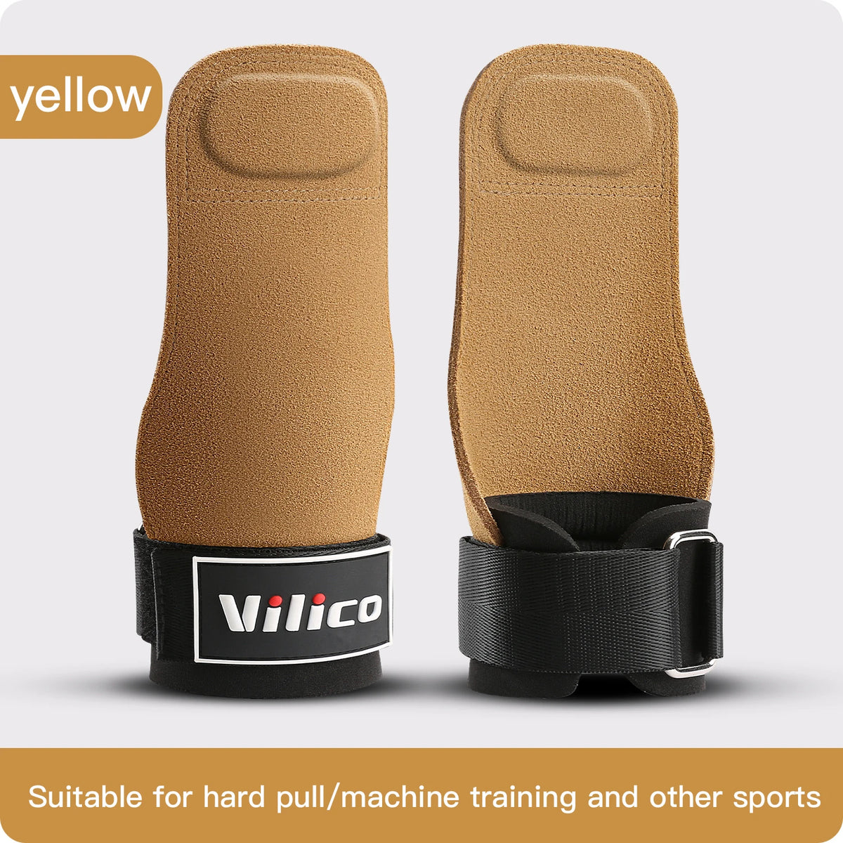 Cowhide Leather Gym Grips for Lifting and Pull-Ups