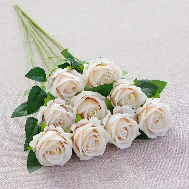 1/5/10/20 Artificial Roses Flowers Rose Branches Artificial Red Roses Realistic Fake Roses Wedding Birthday Home Decoration