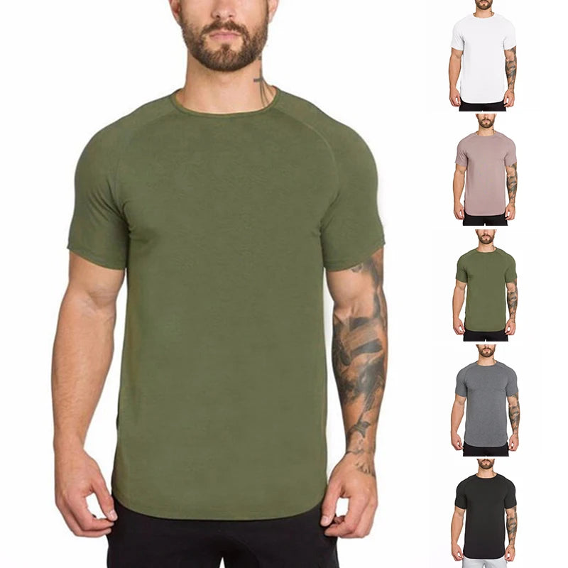 T-shirt YOUONGWEAR uomo in cotone a maniche corte
