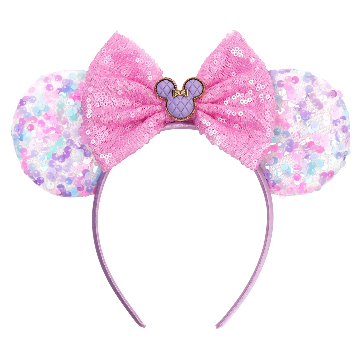 2026 New Style Sequin Ear Headband Sequin Bows Girl Adult Kids Halloween Party Cosplay Hair Accessories Princess Hairband