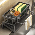 Étagère de rangement pour épices de cuisine avec égouttoir, organisateur d'évier à installer, étagère à fixer sur robinet pour accessoires de cuisine domestique