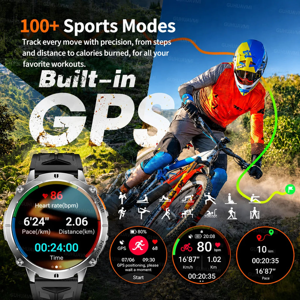 Smartwatch sportivo da 1,7″ con chiamate Bluetooth