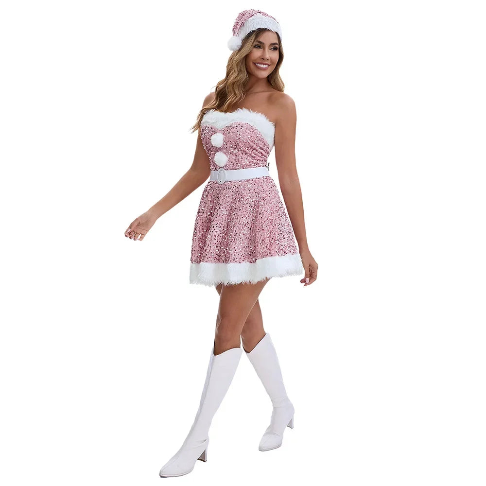 Abito festivo donna con scollo a cuore e dettaglio fiocco — immagine 2