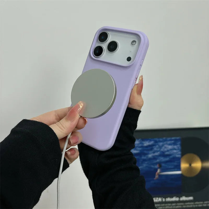 Magnetic Wireless Charge Silicone Case for Apple IPhone 18 17 16 15 Plus 14 13 Pro Max for Magsafe Soft Protective Cover