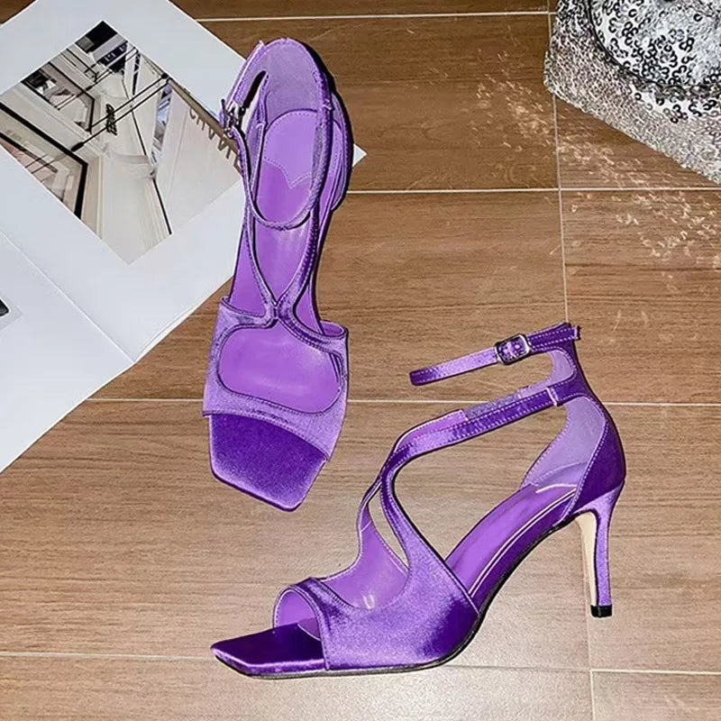 Sandali donna Liyke luminosi con cinturino diagonale