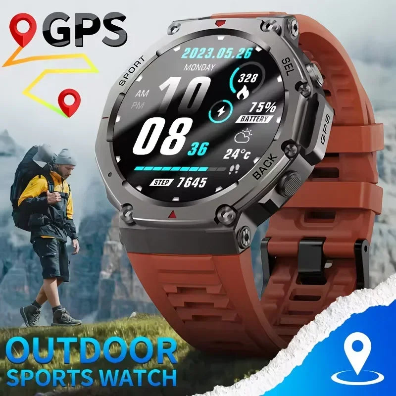 GPS Outdoor Smartwatch with Compass and Altimeter