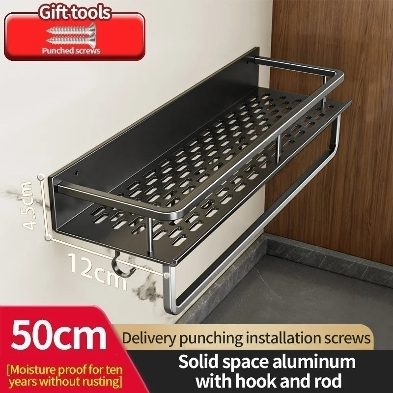Mensola da parete in alluminio per spezie e accessori