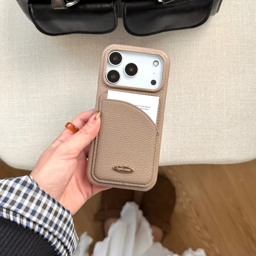 Cards Holder Wallet Leather Phone Case for Apple IPhone 18 17 Air 16 Pro Max 15 Plus 14  11 13 12  Purse Card Protective Cover