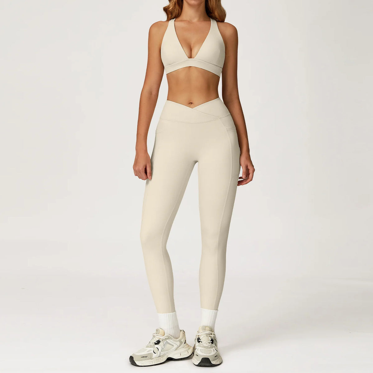Ensemble yoga femme, 2 pièces, haut et legging