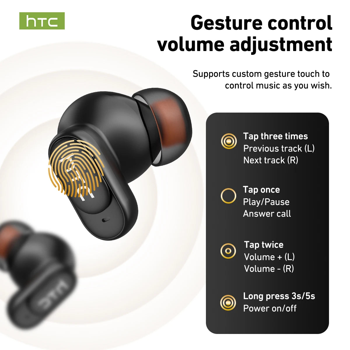 Écouteurs HTC NE79 TWS Bluetooth 6.0, traduction par IA dans 135 langues, réduction de bruit ENC, casque stéréo HiFi avec écran LED