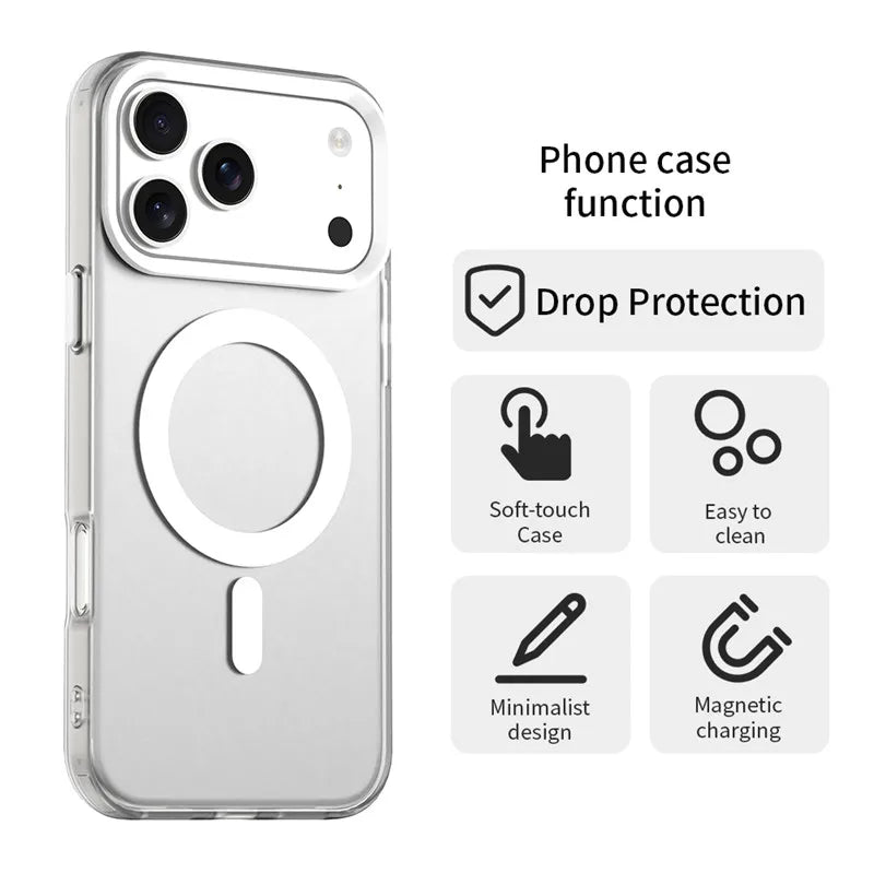 Magnetic For iPhone 18 Pro Max Case Magnetic Wireless Charging Cover iPhone 18 iPhone 18 Pro Max Matte TPU Protective Phone Case