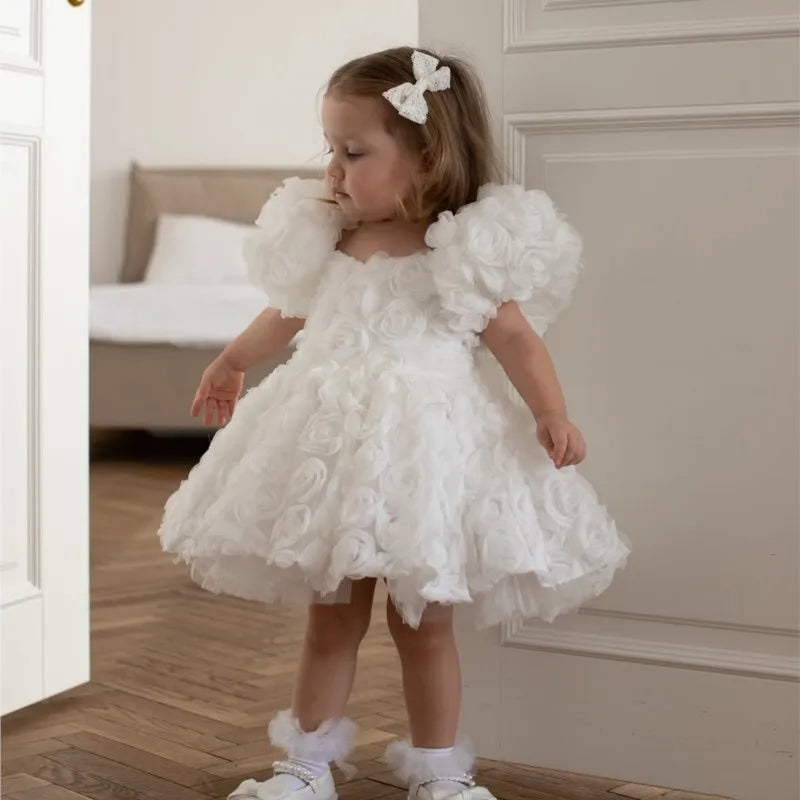 Girls’ Embroidered Flower Party Dress