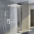 Aufputz-Duschset, Wandmontiertes Duschsystem Badezimmer-Duschset Silber/Schwarz