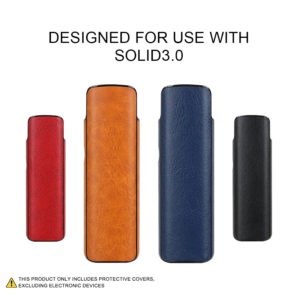 Funda protectora de piel sintética (PU) adecuada para LiL SOLID 3.0, con una textura moderna para proteger los accesorios de cigarrillos electrónicos